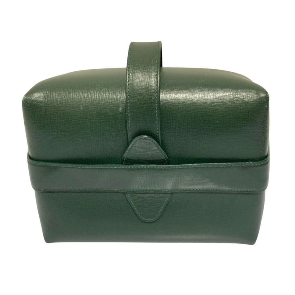 Valextra Trick Track Leather Handbag, Green, Women's
